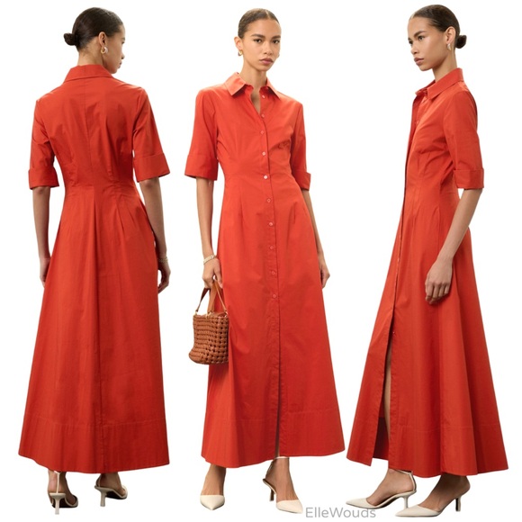 STAUD Dresses & Skirts - Staud Joan Maxi Dress Red Cotton Size 4 $325
